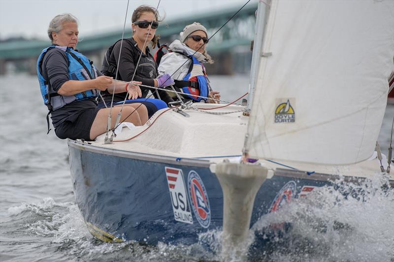 Sonar class leaders Sarah Everhart Skeels, Pauline Dowell, Emma Montgomery Clagett Regatta - U.S. Para Sailing Championships - photo © Clagett Regatta - Andes Visual