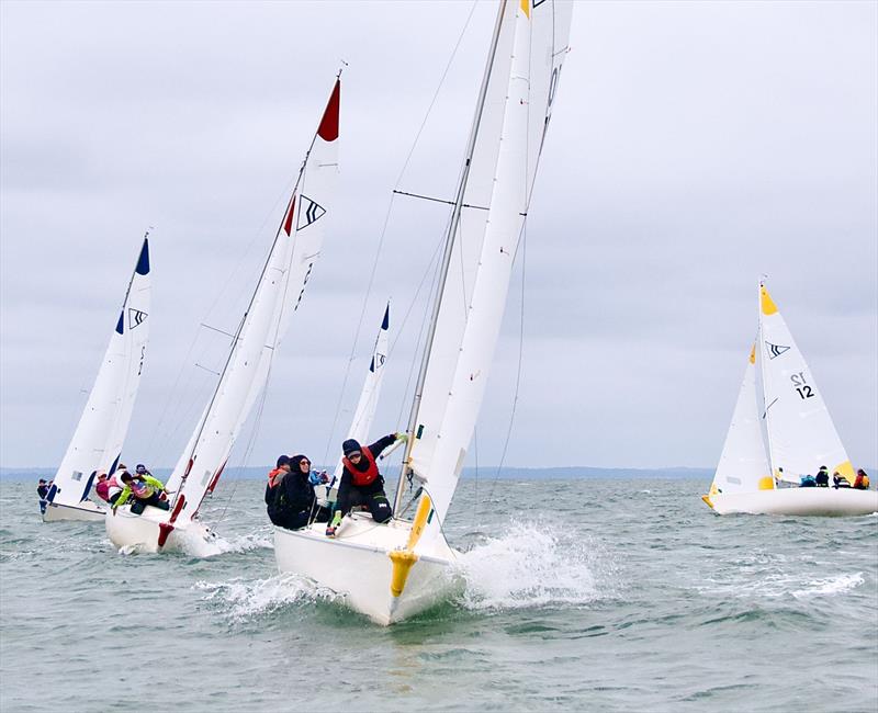 Cowles leading the fleet - Susan Widmann Sinclair Women's Championship - photo © Rick Bannerot / www.ontheflyphoto.net