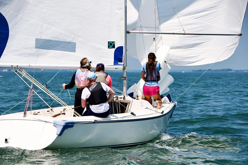 Susan Widmann Sinclair Women's Championship photo copyright Rick Bannerot / www.ontheflyphoto.net taken at Noroton Yacht Club and featuring the Sonar class