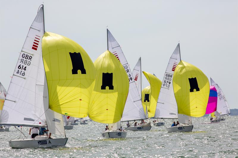 Sonar fleet on Day 1 at North Sails Cowes Week - photo © Martin Augustus / www.sailingimages.co.uk