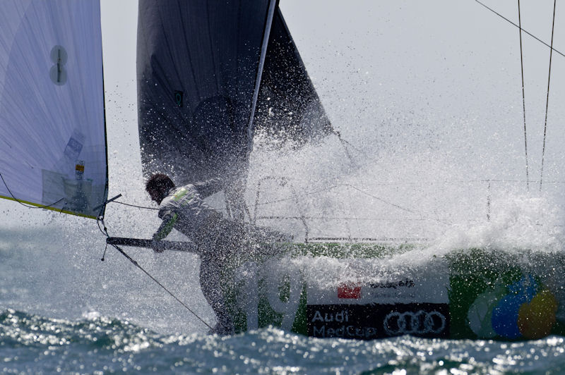Spain’s Iberdrola Sailing Team win the Soto 40 class at the Audi MedCup Cascais Trophy photo copyright Ian Roman / Audi MedCup taken at  and featuring the Soto 40 class