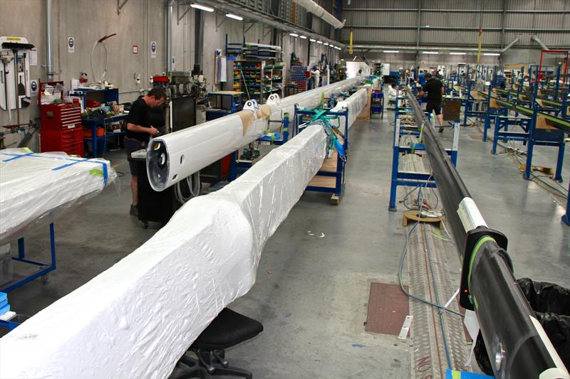 Building a batch of ten 52 Super Series masts, at Southern Spars, November 30, 2017 photo copyright Richard Gladwell taken at  and featuring the  class