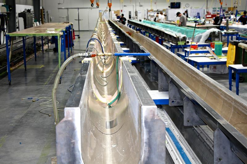 Boom and mast laminating area, Southern Spars, November 30, 2017 photo copyright Richard Gladwell taken at  and featuring the  class