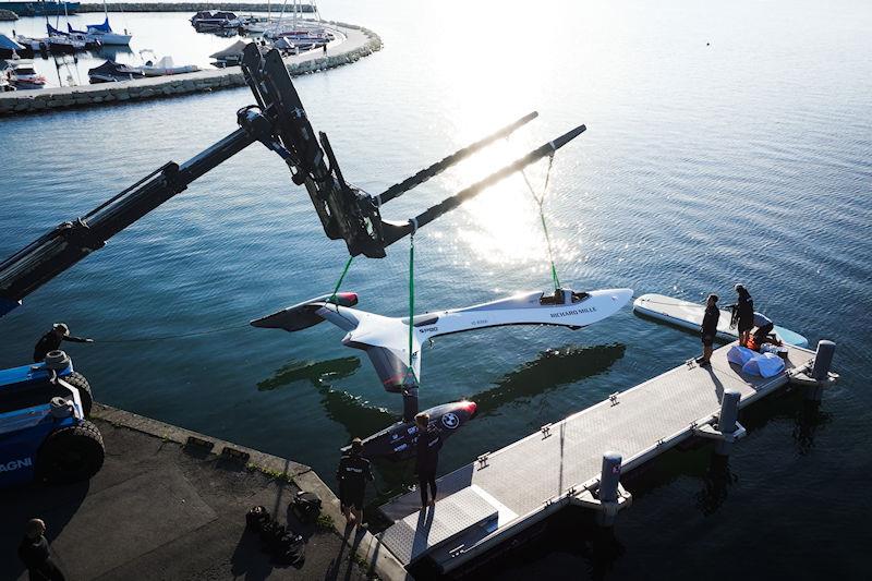 SP80 hits the water for the first time on Lake Geneva, Switzerland - photo © Guillaume Fischer