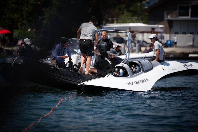 SP80 hits the water for the first time on Lake Geneva, Switzerland - photo © Guillaume Fischer