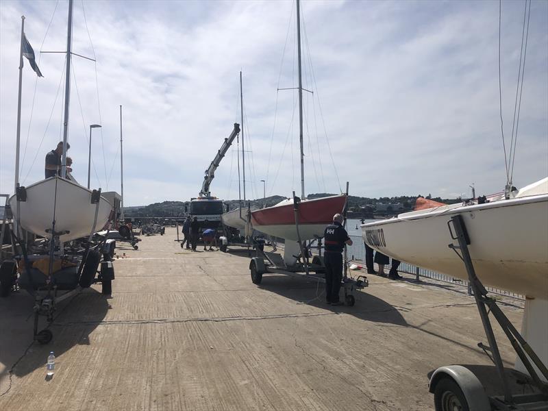 Squibs launching the Nationals in Torbay photo copyright Keith Davies taken at Royal Torbay Yacht Club and featuring the Squib class