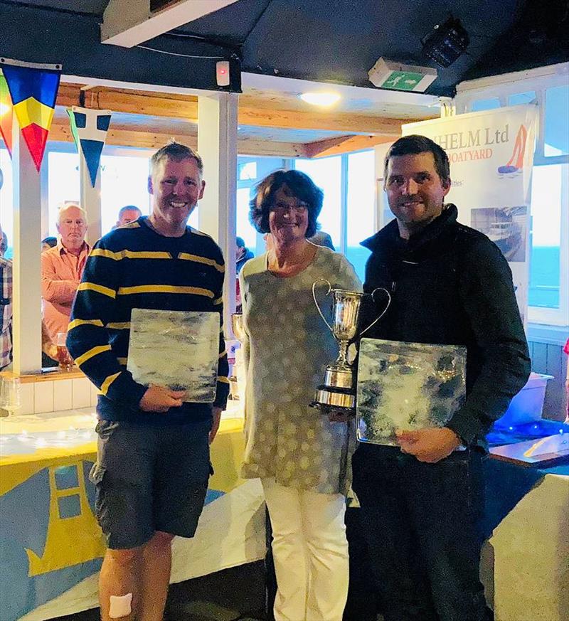 2nd in the Squib Nationals at Abersoch (l-r) Mark Hogan, Andrea Holland & Tom Jeffcoate - photo © Gill Ackroyd