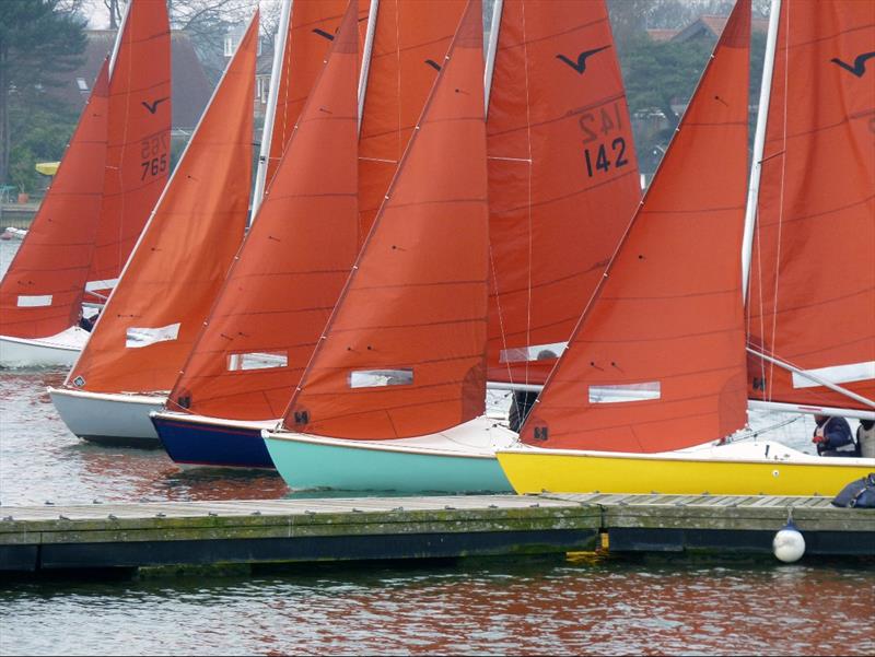 Pretty close racing in the Broadland Squib Regatta at Waveney & Oulton Broad photo copyright Tim Horne taken at Waveney & Oulton Broad Yacht Club and featuring the Squib class