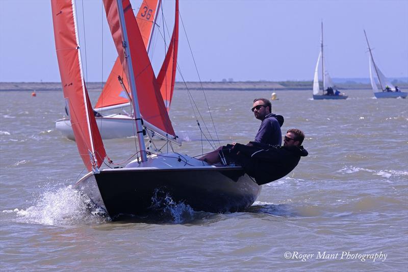 Jono Brown and Chris Agar win the Squib East Coast Championship 2022 photo copyright Roger Mant Photography taken at Royal Corinthian Yacht Club, Burnham and featuring the Squib class