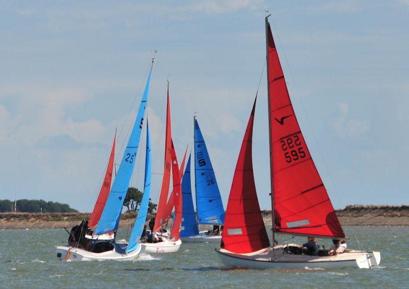 Squibs and Sandhoppers on Burnham Week 2022 Day 1 photo copyright Alan Hanna taken at Burnham Sailing Club and featuring the Squib class