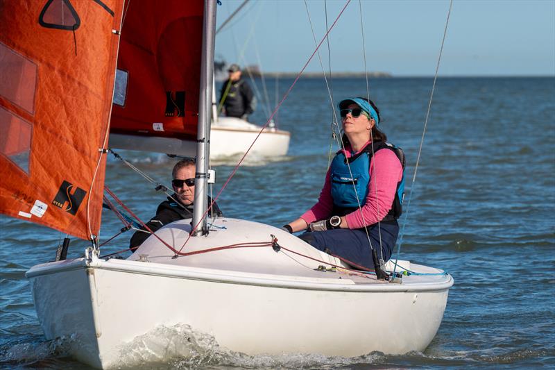 Micky Wright and Alex Porteous win the Mike Flint Trophy 2024 at Royal Corinthian Yacht Club photo copyright Petru Balau / sports.hub47.com taken at Royal Corinthian Yacht Club, Burnham and featuring the Squib class