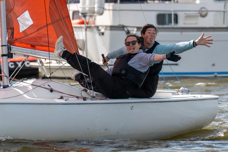 Jo Tribe and Portia Hutchings, on Nenuphar 619 during the 28th edition of the Squib Gold Cup at Royal Corinthian Yacht Club - photo © Petru Balau Sports Photography / sports.hub47.com