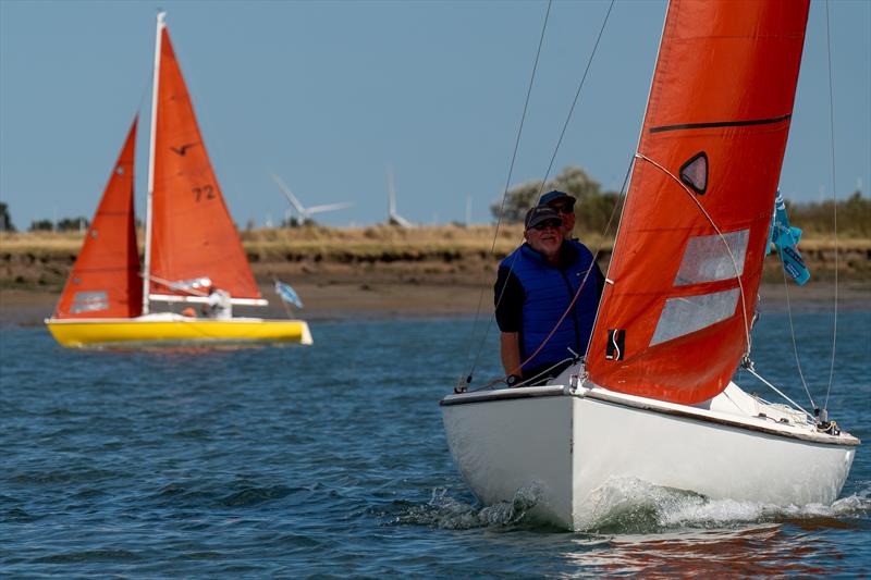 Ben Luddington and Bill Wright on The Black Pig 874 sail during the 6th day of Burnham Week 2024 photo copyright Petru Balau Sports Photography / sports.hub47.com taken at Royal Corinthian Yacht Club and featuring the Squib class
