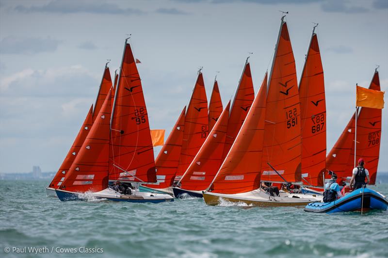 Cowes Classics Regatta 2025 Day 2 - Squib start photo copyright Paul Wyeth / www.pwpictures.com taken at Royal London Yacht Club and featuring the Squib class