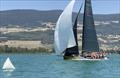 Team Netherlands blasting in to the finish during a training race with Team Australia © John Curnow