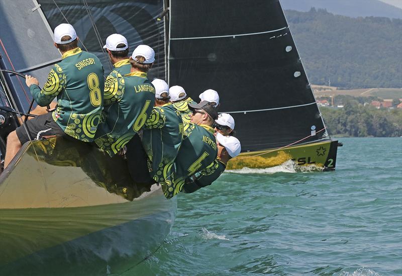 2022 SSL Gold Cup - Team Australia and Team Switzerland photo copyright John Curnow taken at Cercle de la Voile de Grandson and featuring the SSL47 class