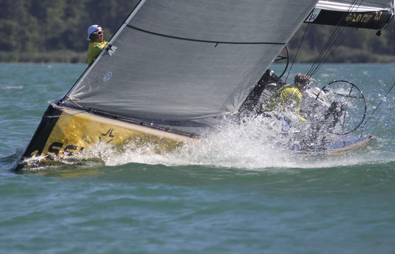 Heading to the windward mark with SSL Gold Cup Team Brazil photo copyright Flávio Perez taken at Cercle de la Voile de Grandson and featuring the SSL47 class