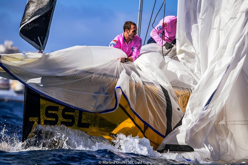 SSL Gold Cup 1/32 Finals Day 1 - SSL Team Bermuda photo copyright Martina Orsini / SSL Gold Cup taken at Real Federación Canaria de Vela and featuring the SSL47 class