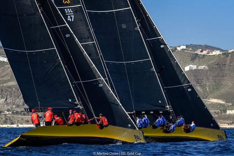 SSL Gold Cup 1/32 Finals Day 4 - Fleet 2 Race 3 photo copyright Martina Orsini / SSL Gold Cup taken at Real Federación Canaria de Vela and featuring the SSL47 class