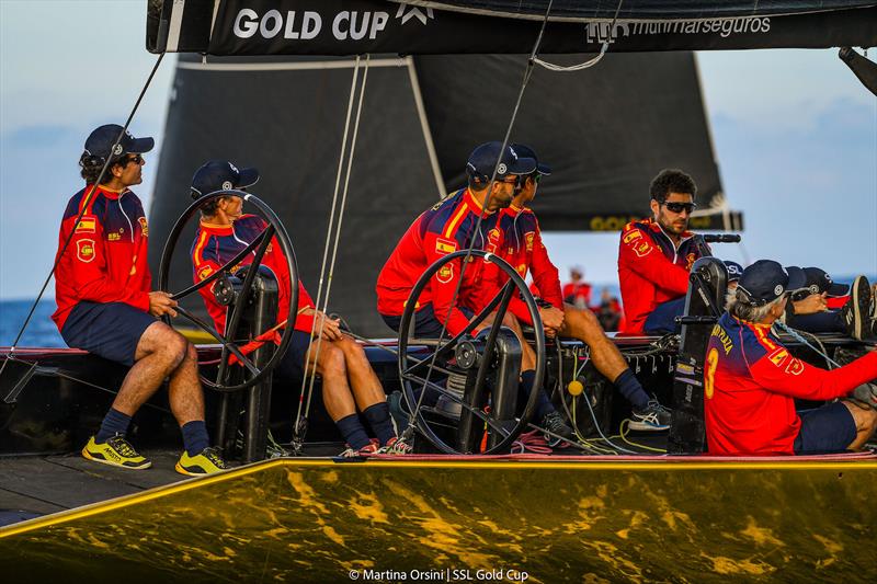 SSL Gold Cup 1/4 Finals Day 1: SSL Team Spain photo copyright Martina Orsini / SSL Gold Cup taken at Real Federación Canaria de Vela and featuring the SSL47 class