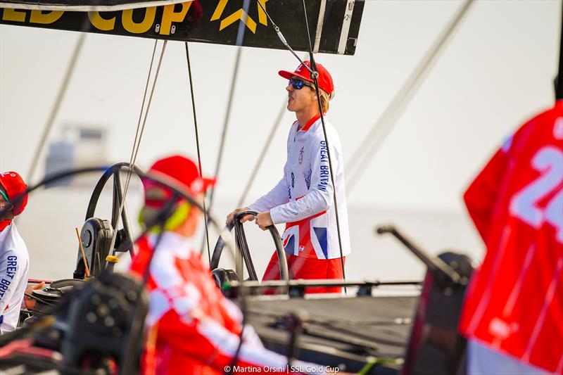 SSL Gold Cup 1/4 Finals Day 2: SSL Team Great Britain Captain Ian Williams at the helm photo copyright Martina Orsini / SSL Gold Cup taken at Real Federación Canaria de Vela and featuring the SSL47 class