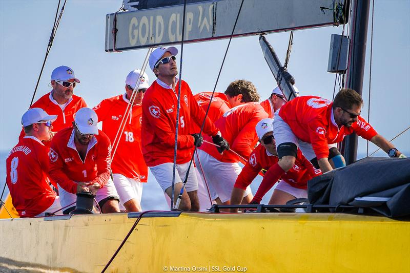 SSL Gold Cup 1/4 Finals Day 2: SSL Team Switzerland photo copyright Martina Orsini / SSL Gold Cup taken at Real Federación Canaria de Vela and featuring the SSL47 class