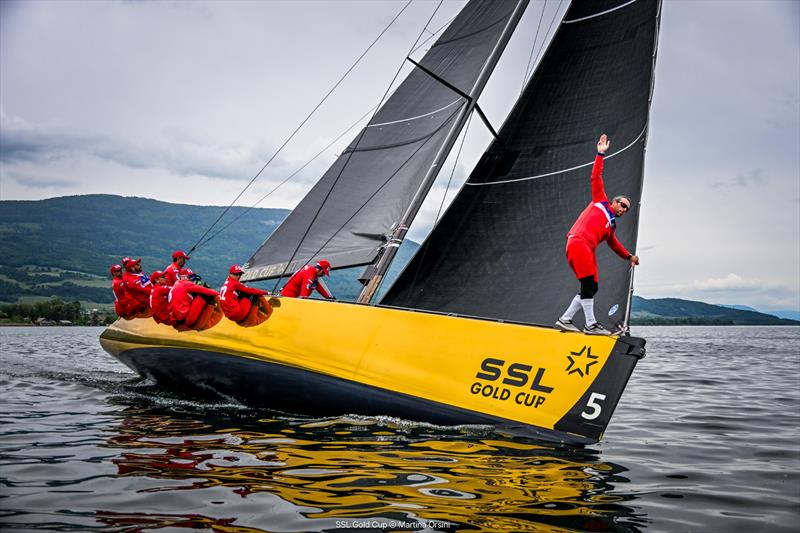 SSL Gold Cup racing on Lake Neuchâtel photo copyright Martina Orsini / SSL Gold Cup taken at  and featuring the SSL47 class