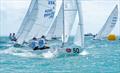 Cayard leads at the first mark of Race Two on day 2 of the 99th Bacardi Cup