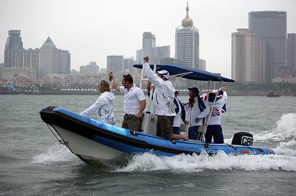 Iain Percy & Andrew 'Bart' Simpson win Star gold at the 2008 Olympic Sailing Regatta photo copyright Richard Langdon / Ocean Images taken at  and featuring the Star class
