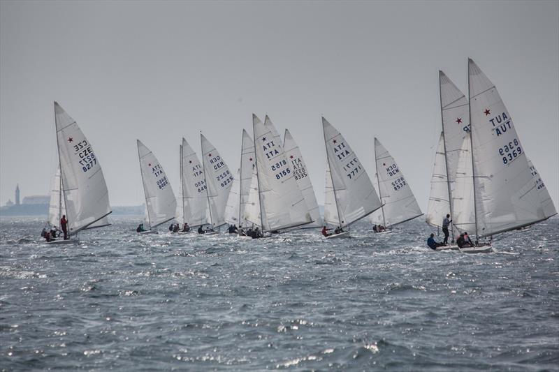 The fleet sailing downwind during the Star Eastern Hemisphere Championship 2018 photo copyright Y.C.A. / Andrea Falcon taken at Yacht Club Adriaco and featuring the Star class