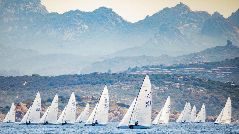 Racing with the Sardinian backdrop on day 3 of the Star World Championship 2019 photo copyright YCCS / Studio Borlenghi taken at Yacht Club Costa Smeralda and featuring the Star class