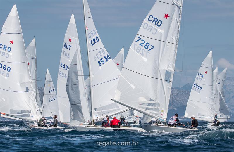 Star European Championship at Split, Croatia day 1 photo copyright Hrvoje Duvancic / www.regate.com.hr taken at Jedrilicarskog Kluba Mornar and featuring the Star class