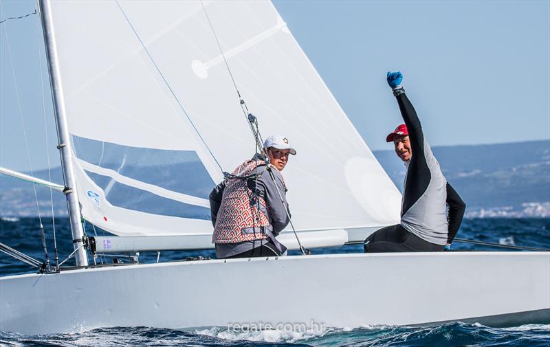 Star European Championship at Split, Croatia day 1 photo copyright Hrvoje Duvancic / www.regate.com.hr taken at Jedrilicarskog Kluba Mornar and featuring the Star class