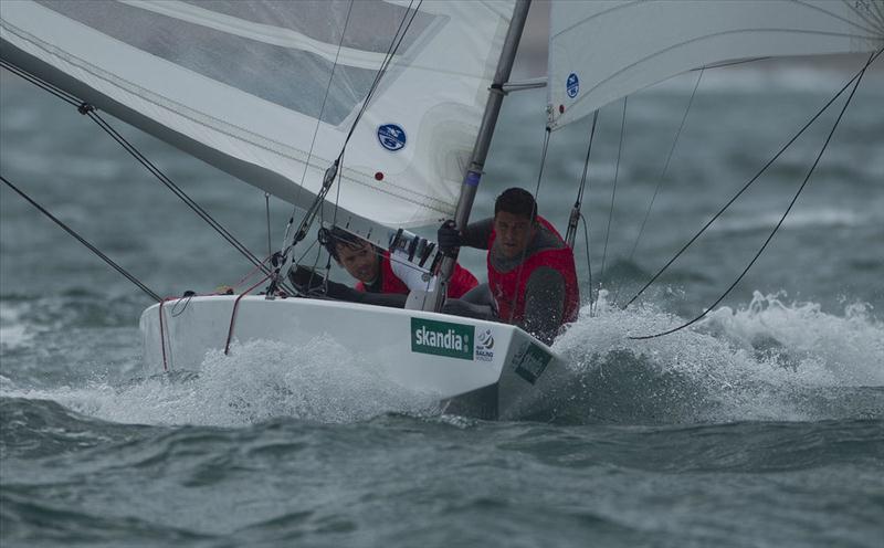 Peter O'Leary and David Burrows win the Skandia Sail for Gold Regatta photo copyright onEdition taken at Weymouth & Portland Sailing Academy and featuring the Star class