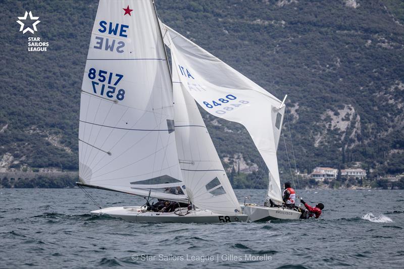 Day 1 of the Star European Championships and Star Sailors League Breeze Grand Slam at Garda - photo © Marc Rouiller / SSL