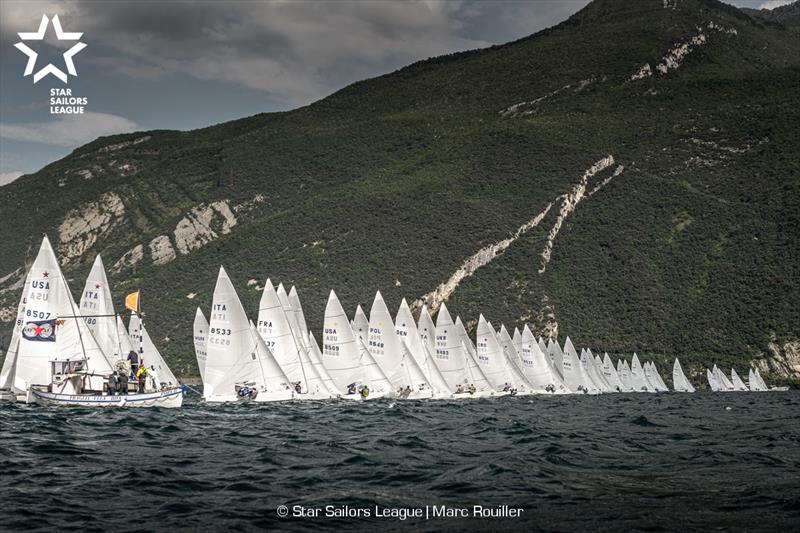 Start Race 5 - 2019 Star European Championships and Star Sailors League Breeze Grand Slam photo copyright Marc Rouiller taken at Fraglia Vela Riva and featuring the Star class