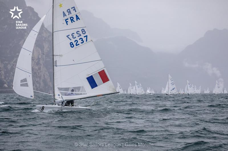 Day 04 - Bow: 08 FRA 8237 / / Skipper: Xavier Rohart / / Crew: Pierre Alexis Ponsot - 2019 Star European Championships and Star Sailors League Breeze Grand Slam photo copyright Gilles Morelle taken at Fraglia Vela Riva and featuring the Star class