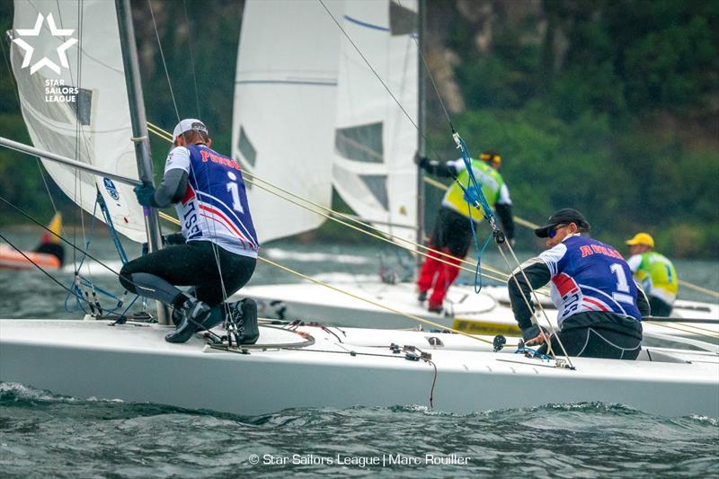 08 FRA 8237, Skipper: Xavier Rohart, Crew: Pierre Alexis Ponsot; 03 BRA 8172, Skipper: Robert Scheidt, Crew: Henry Boening - photo © Marc Rouiller / SSL