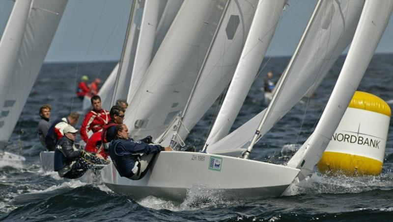 Three-time America's Cup winner Russell Coutts also sailed Starboat with Swiss Beat Stegmeier at Kiel Week in 2005. - photo © www.segel-bilder.de