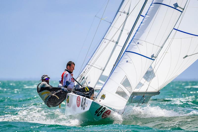 Mateusz Kusznierewicz (POL)/Bruno Prada (BRA) win race 1 on day 1 of the Bacardi Cup Invitational Regatta  photo copyright Martina Orsini / Bacardi Invitational Regatta taken at Coconut Grove Sailing Club and featuring the Star class