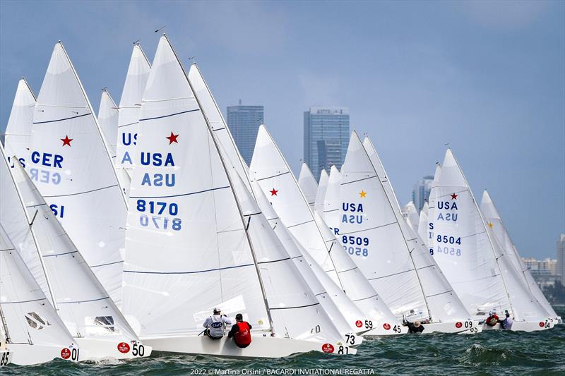 58 Star teams line up on day 1 of the Bacardi Cup Invitational Regatta  photo copyright Martina Orsini / Bacardi Invitational Regatta taken at Coconut Grove Sailing Club and featuring the Star class