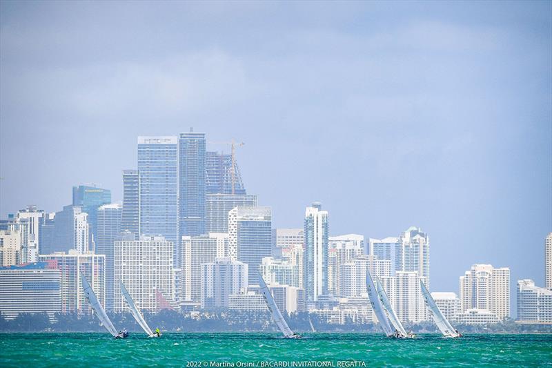 Star Class racing on day 2 of 95th Bacardi Cup day 2, Biscayne Bay, Miami photo copyright Martina Orsini  taken at Coconut Grove Sailing Club and featuring the Star class