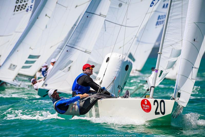 Ed Wright (GBR) and Alberto Ambrosini (ITA) take the initial lead in race 3 on day 3 of the Bacardi Cup Invitational Regatta  - photo © Martina Orsini 