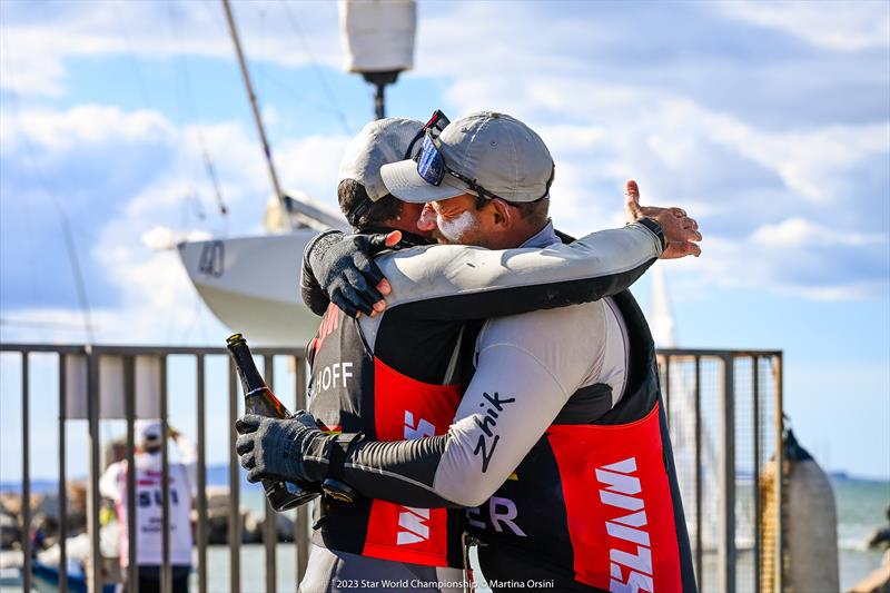Max Kohlhoff and Ole Burzinski win the 2023 Star World Championship photo copyright Martina Orsini taken at Yacht Club Isole di Toscana and featuring the Star class