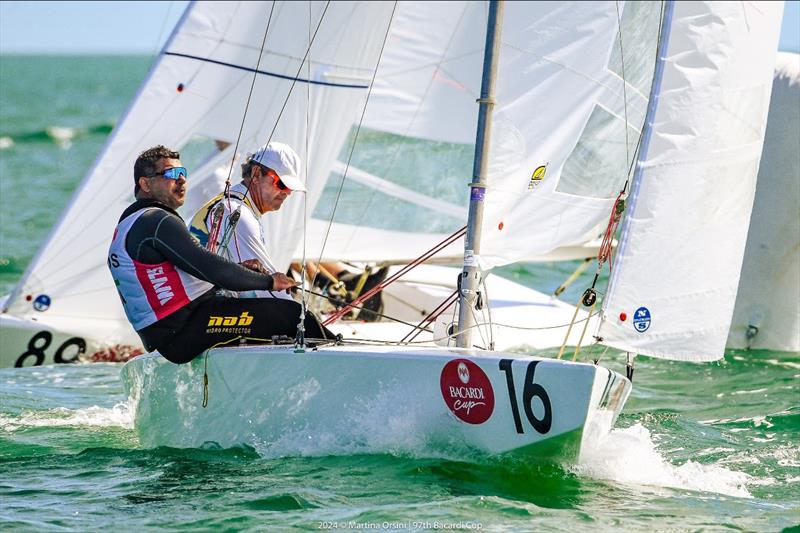 97th Bacardi Cup - Lars Grael/Ubiratan Matos punch through the fleet photo copyright Martina Orsini taken at Coral Reef Yacht Club and featuring the Star class