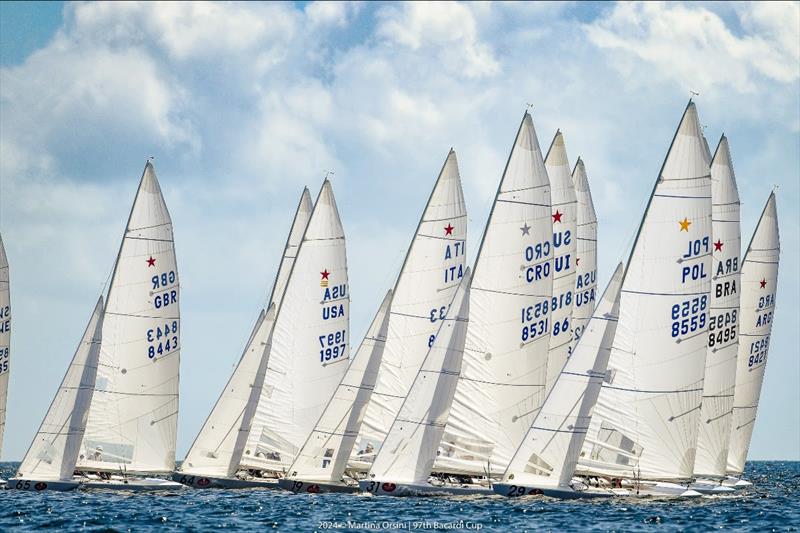 97th Bacardi Cup - Sixty-six Stars representing fifteen nations face light wind tactics on opening day photo copyright Martina Orsini taken at Coral Reef Yacht Club and featuring the Star class