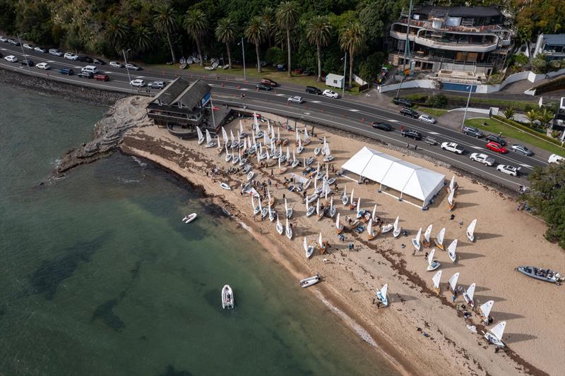 Boats waiting to leave the shore at Kohimaramara Yacht Club - Starling Nationals 2021 - photo © Joshua McCormack