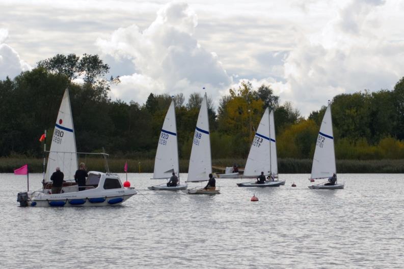 Start of race 3 during the Oulton Broad Streaker Open photo copyright Doug Horner taken at Waveney & Oulton Broad Yacht Club and featuring the Streaker class