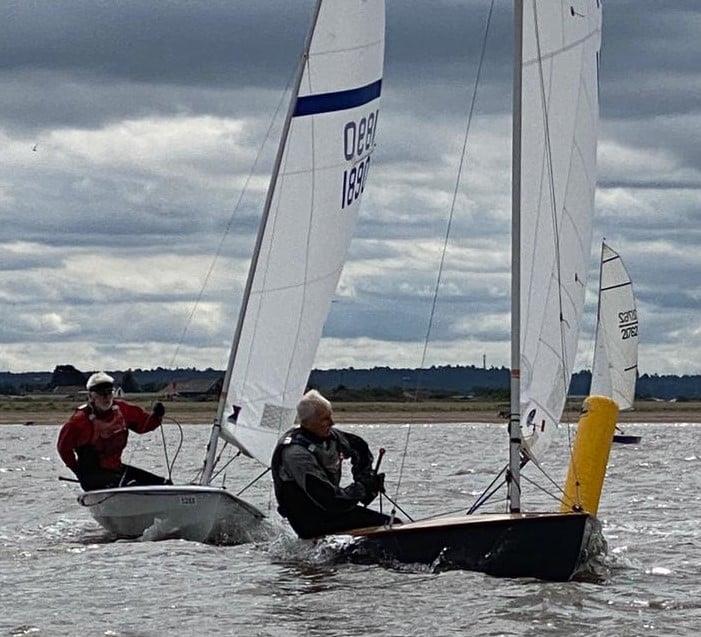 Ian Haynes just ahead of Andy Ritchie during the Streaker Coastal Championship at Snettisham Beach photo copyright SBSC taken at Snettisham Beach Sailing Club and featuring the Streaker class