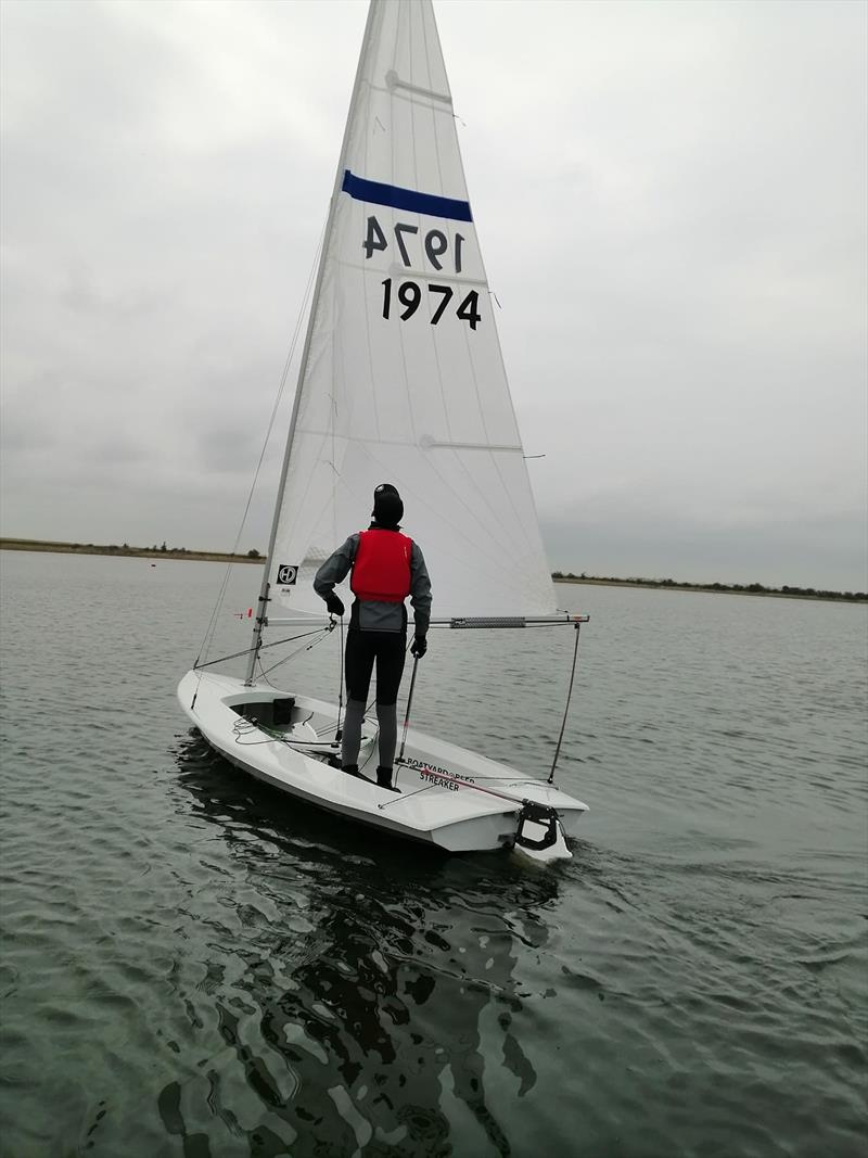 Giles setting off during the Welton Streaker Open photo copyright Stuart Burnett taken at Welton Sailing Club and featuring the Streaker class